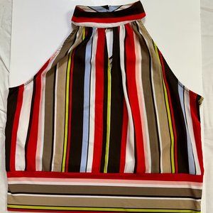 7th Avenue Design Studio New York & Company multi-colored striped blouse size XL